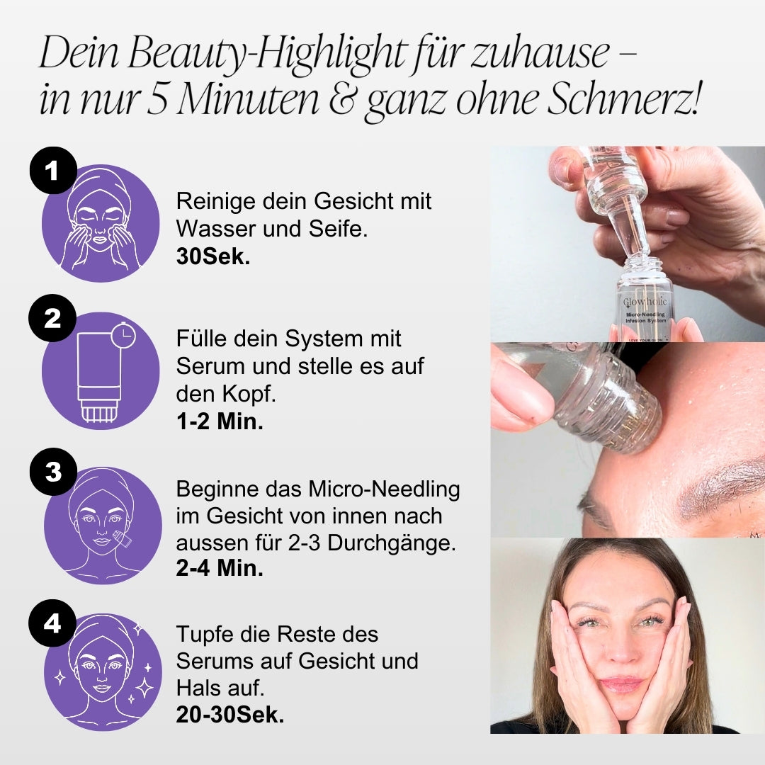 Limitiertes Black Friday Special: Glow & Recovery Set - Glowholic Micro-Needling Infusion für zuhause