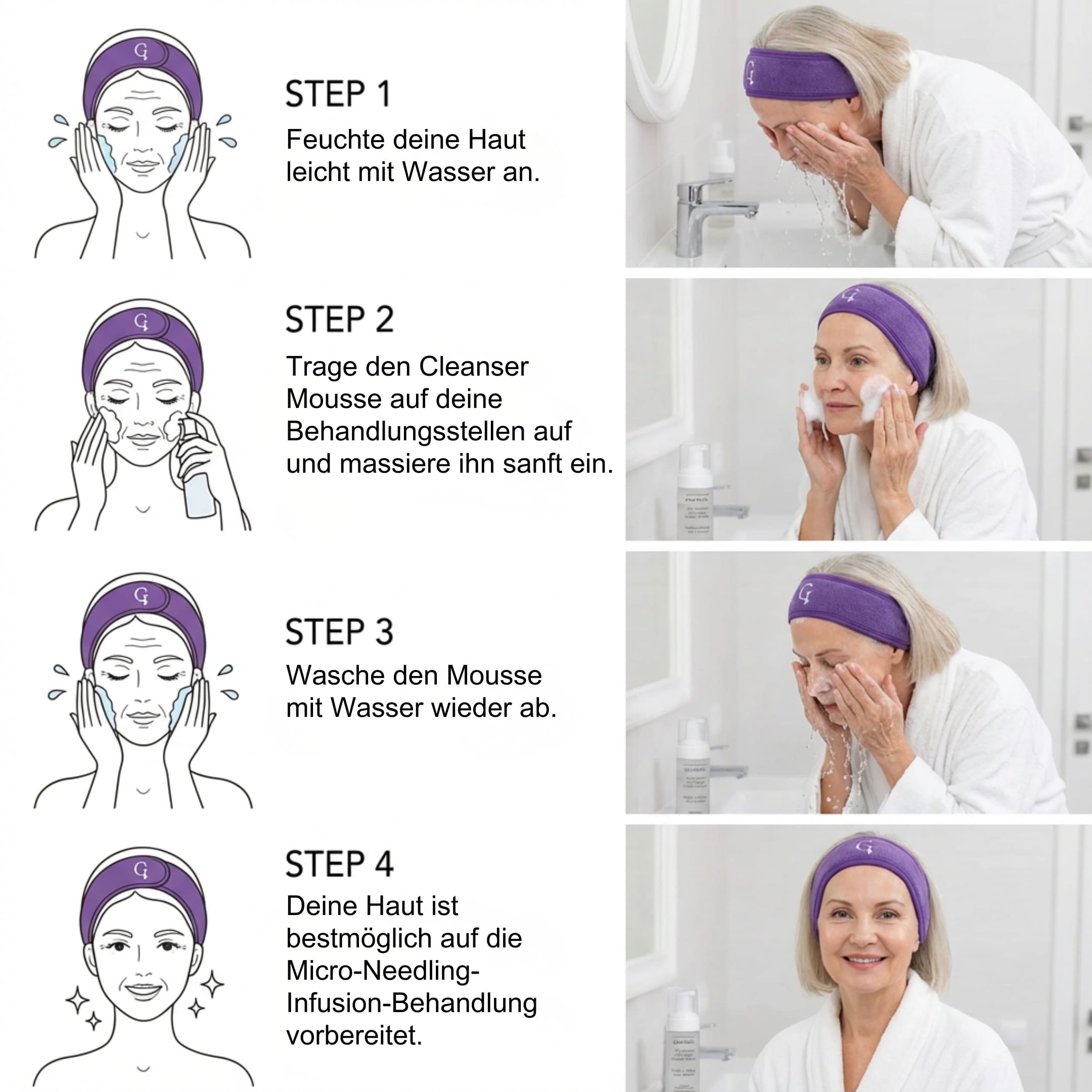 Glowholic Pre-Treatment Anti-Aging Cleanser Mousse – Für die Pflege vor der Micro-Needling-Infusion