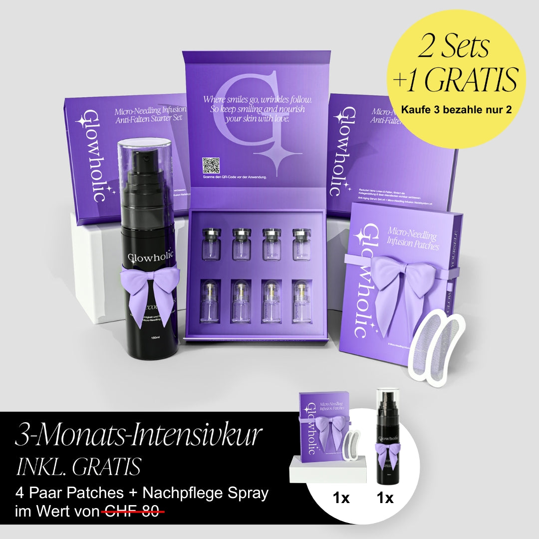 Sommer Anti-Falten Starter Set - Glowholic Micro-Needling-Infusion