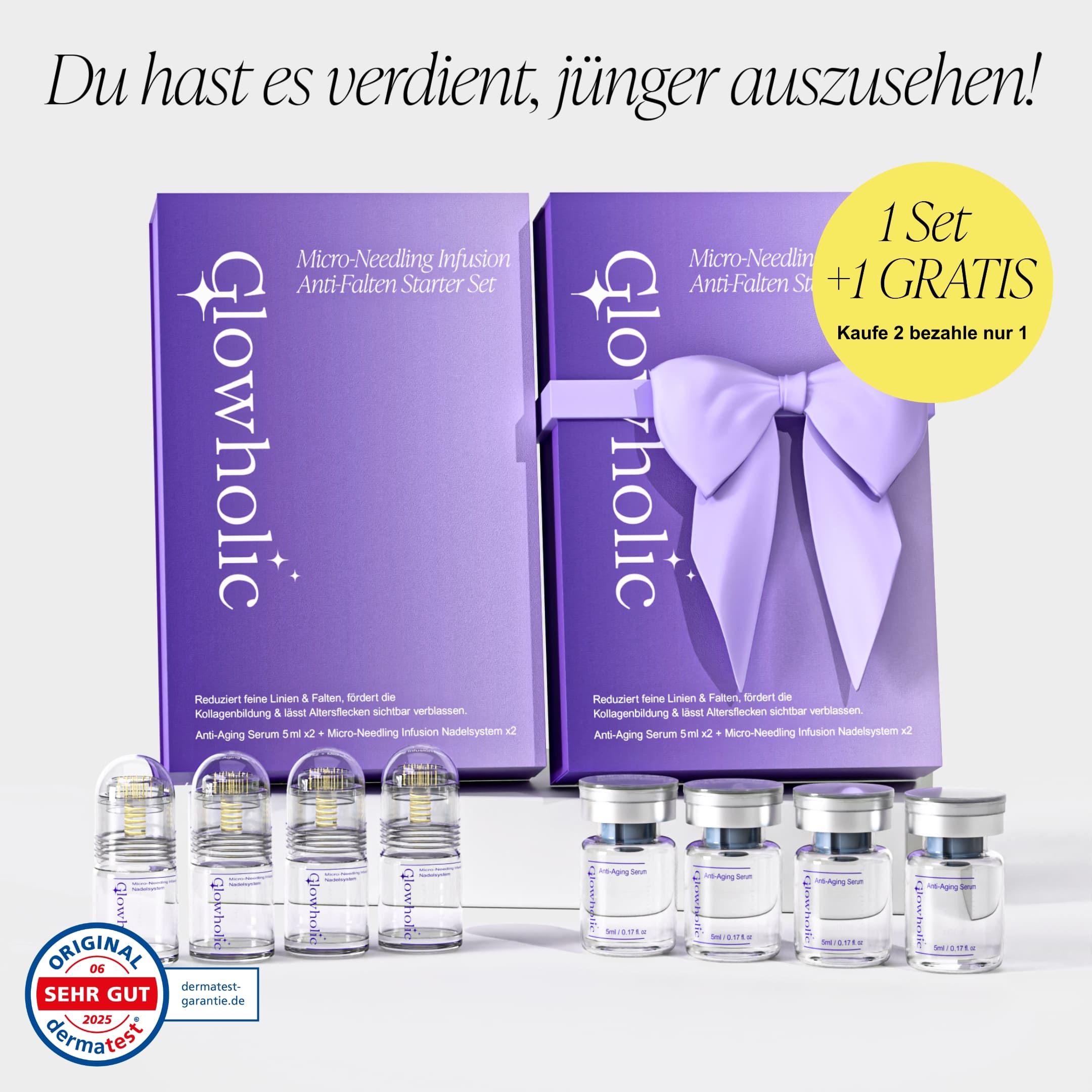 1 Set + 1 Gratis Set - Glowholic Micro-Needling Infusion für zuhause