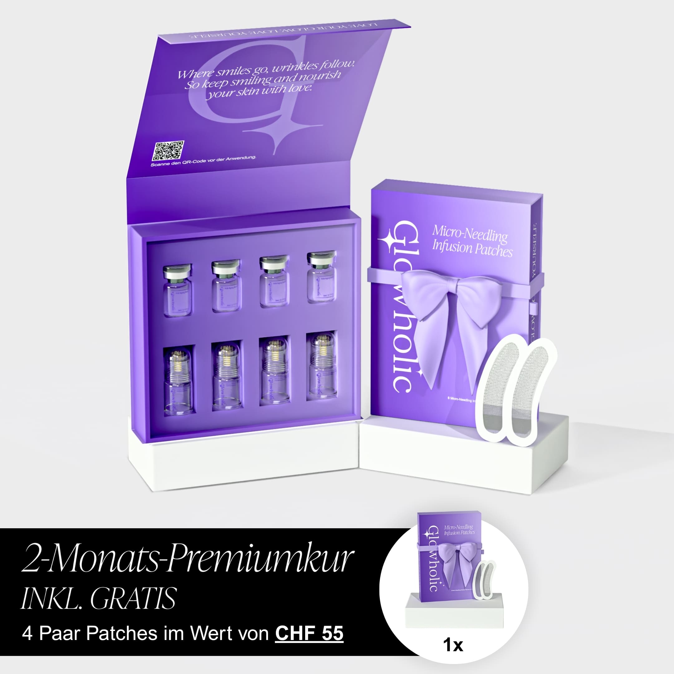 Anti-Falten Starter Set - Glowholic Micro-Needling Infusion für zuhause