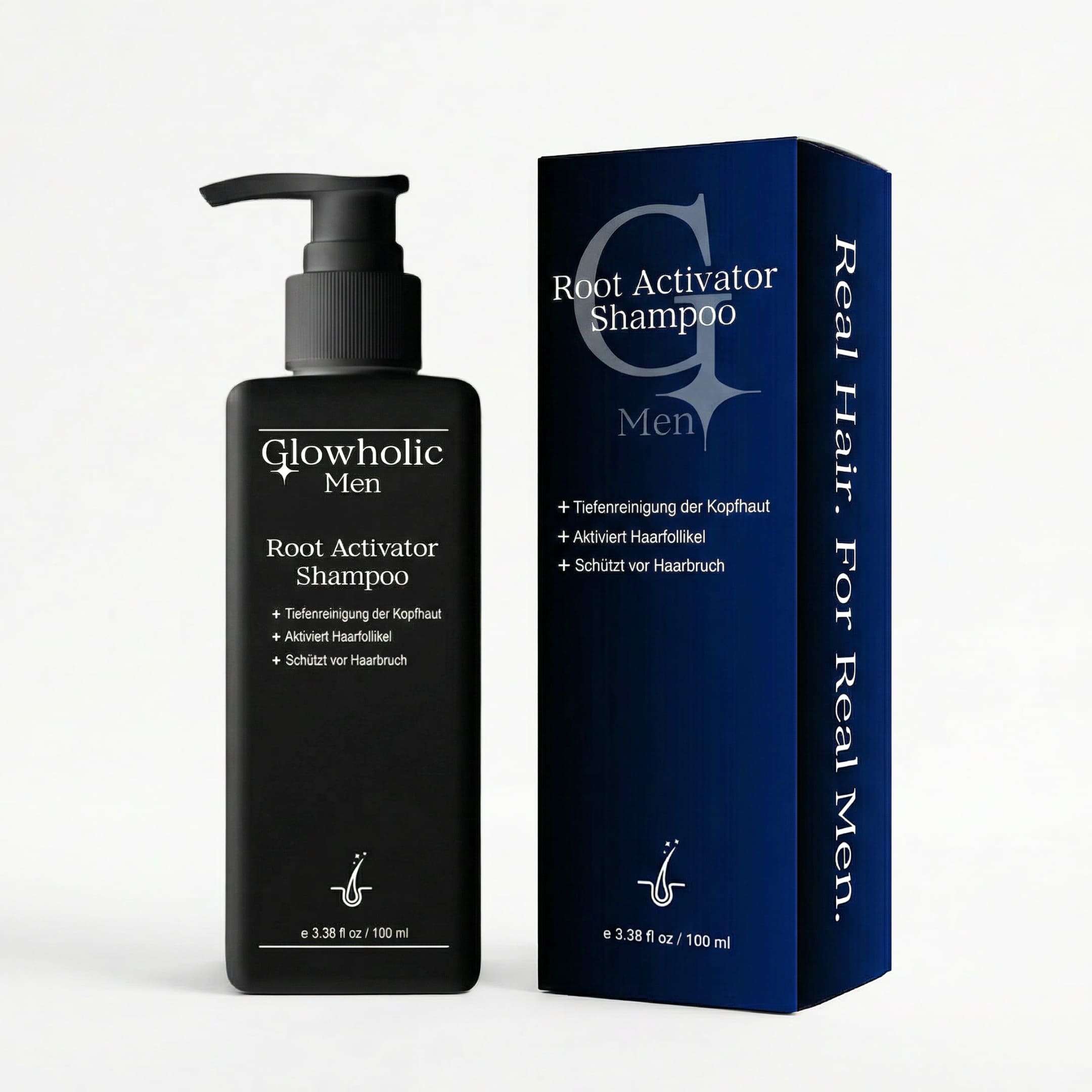 Glowholic Men - Pre-Treatment Root Activator Shampoo – Für die Reinigung vor der Micro-Needling Infusion Behandlung