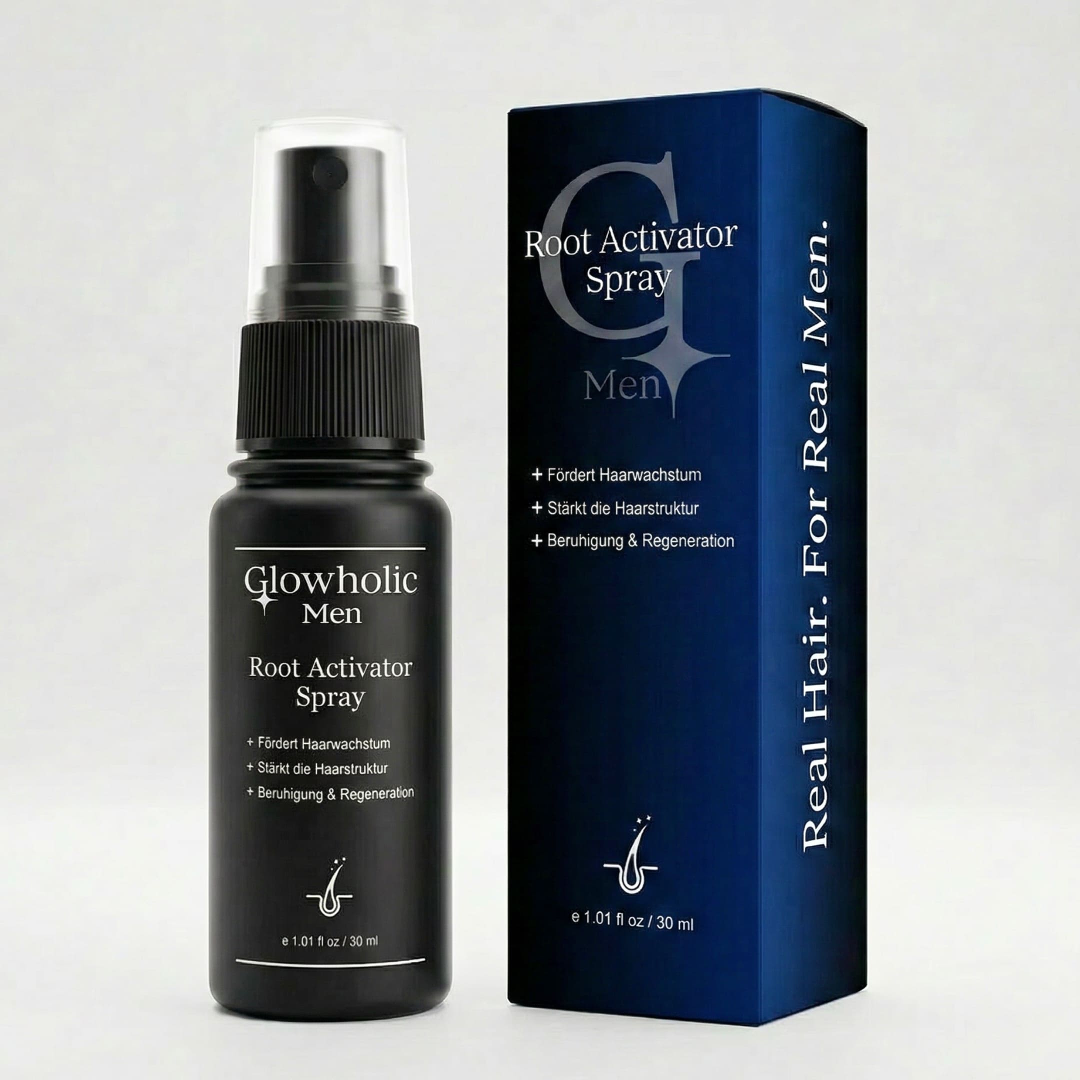 Glowholic Men - Post-Treatment Root Activator Spray – Für die Nachpflege gegen Haarausfall