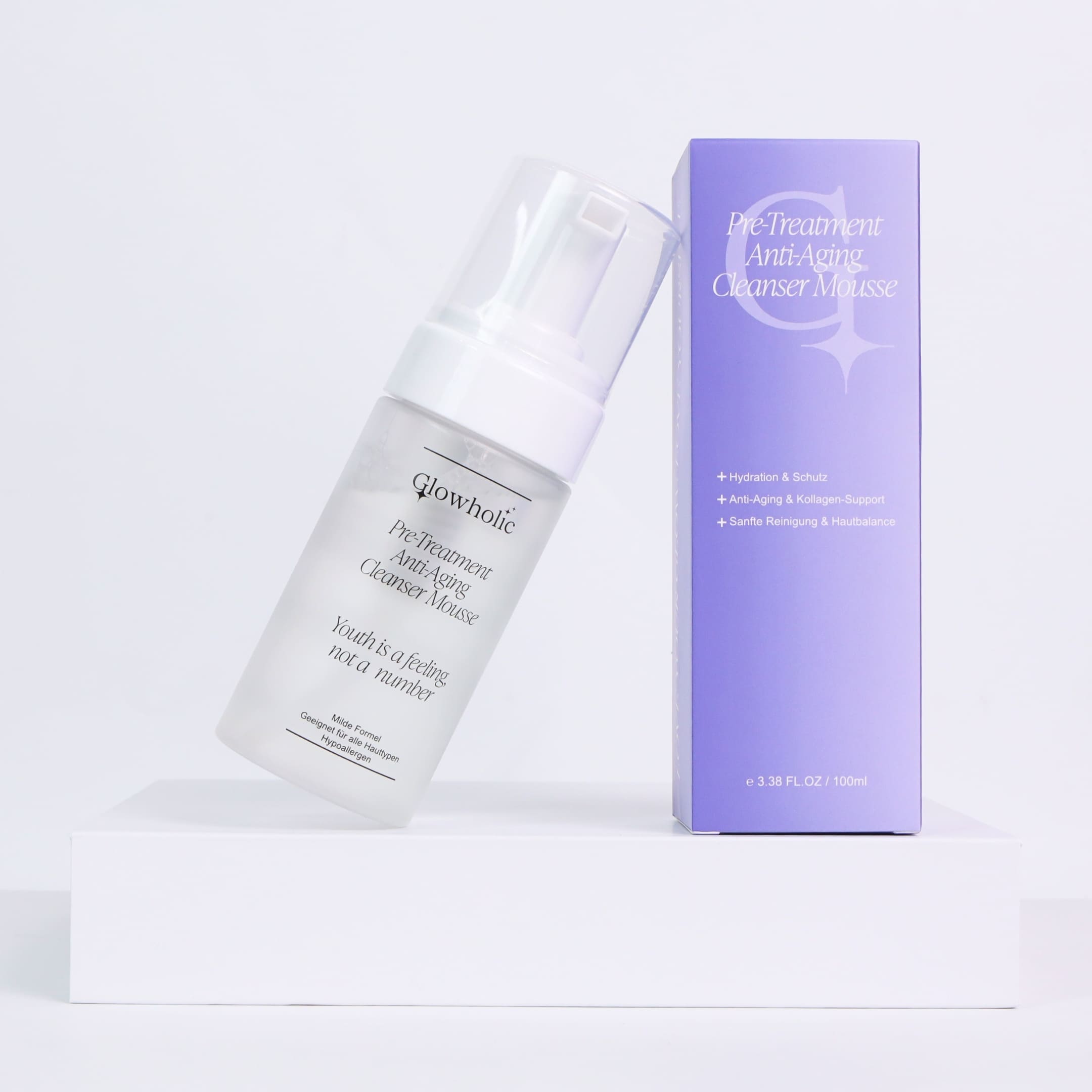 Glowholic Pre-Treatment Anti-Aging Cleanser Mousse – Für die Pflege vor der Micro-Needling-Infusion