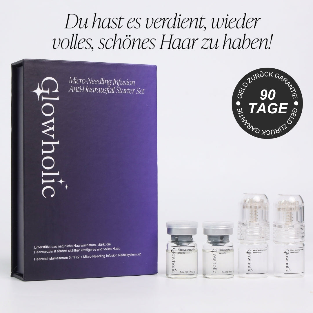 Glowholic - Anti-Haarausfall Starter Set - Micro-Needling Infusion für zuhause