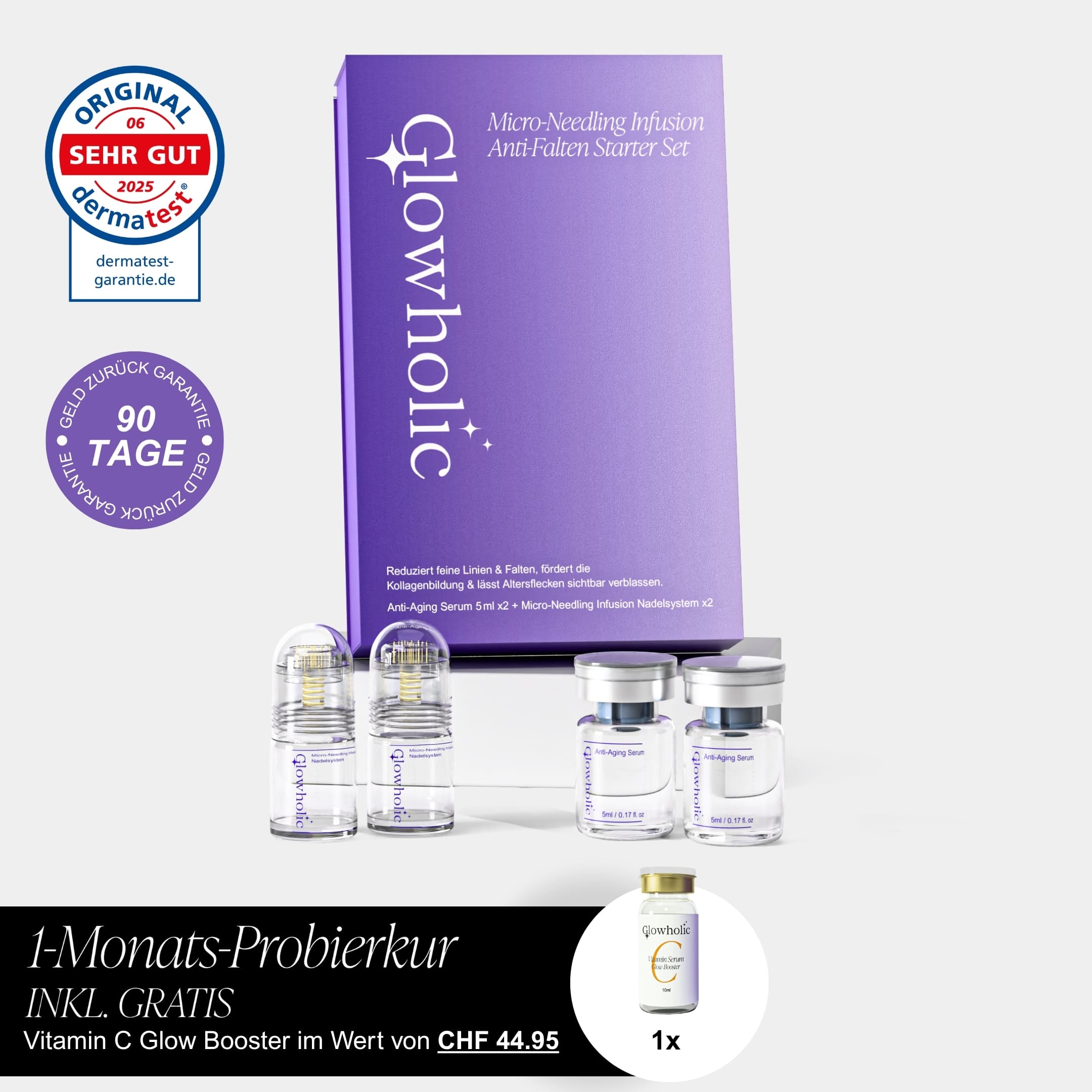 Limitierte Black Friday Edition: Anti-Aging Booster Duo Set – Glowholic Micro-Needling Infusion für zuhause