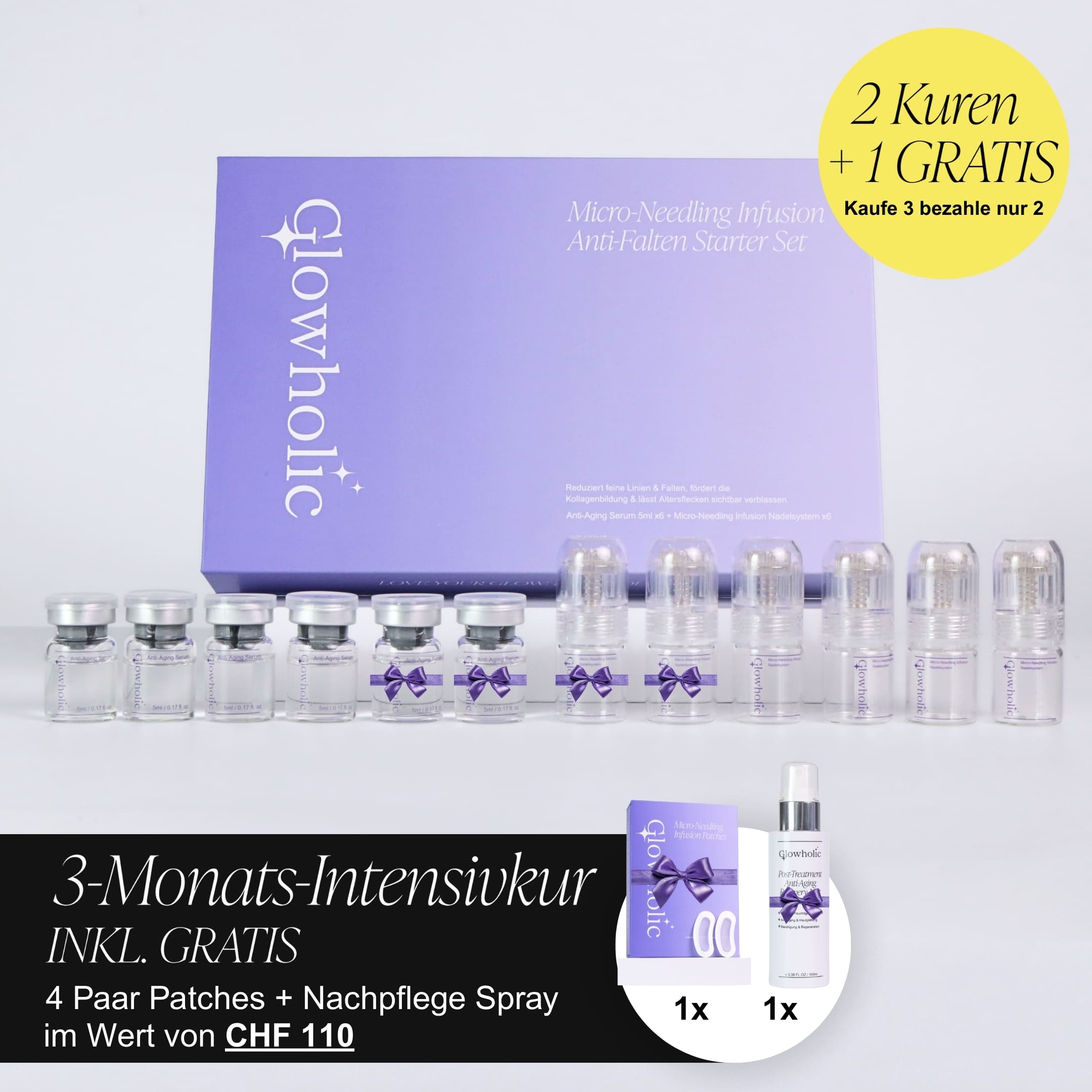 Zeitlos-Schön Starterset – Glowholic Micro-Needling Infusion für zuhause