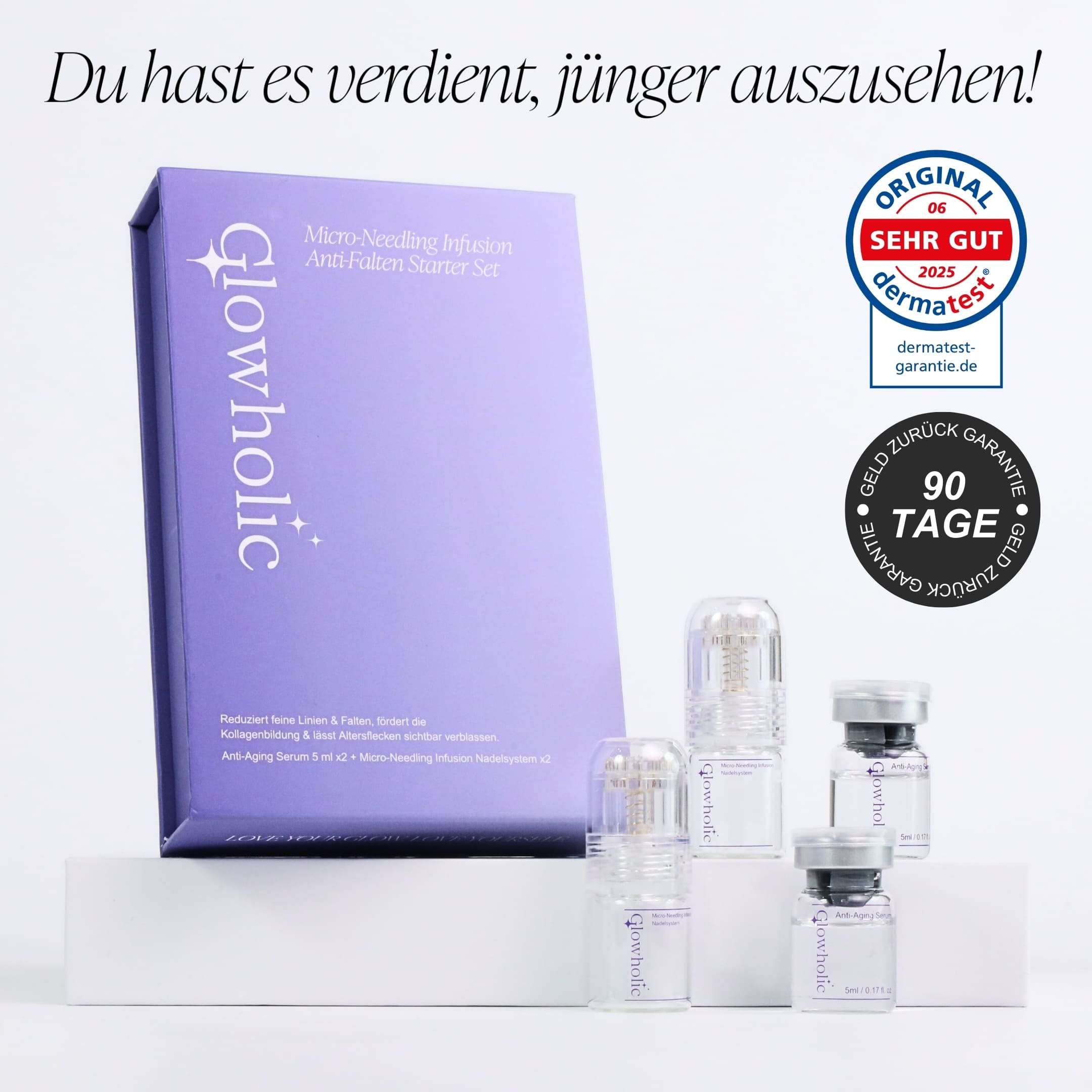 Anti-Falten Starter Set - Glowholic Micro-Needling Infusion für zuhause
