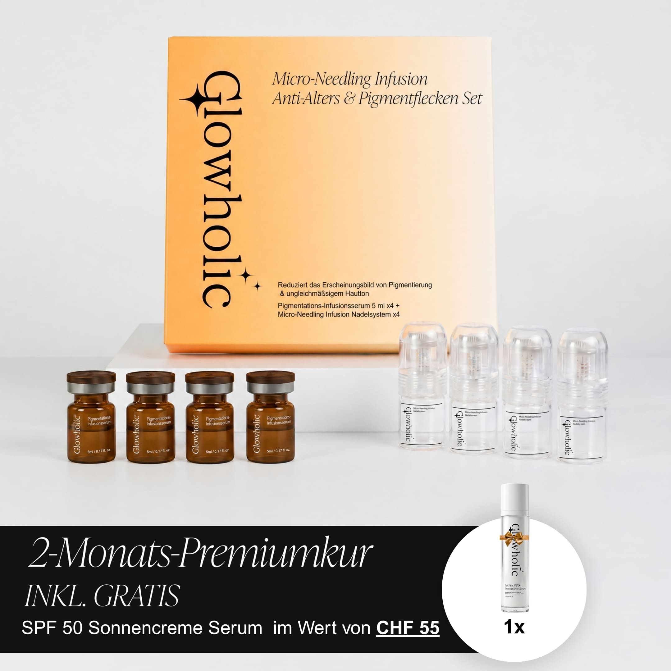 Anti-Alters & Pigmentflecken Set - Glowholic Micro-Needling Infusion für zu Hause